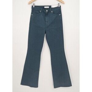 NWT Ann Taylor Loft Teal Jeans 98% Cotton 27" Waist/Size 4 High Rise Slim Flare
